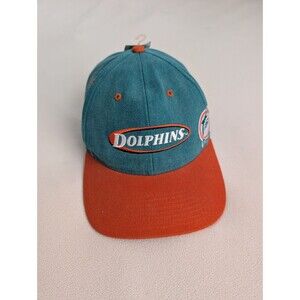 Vintage Miami Dolphins Buckle Hat East Port OSFA Cotton Strapback NWT